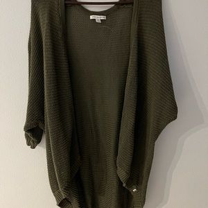 Oversized Navy Green Cardigan